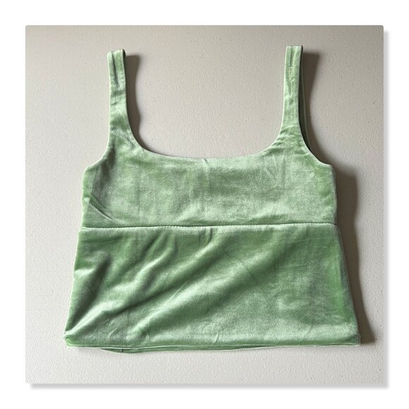 Verge Girl Mid 90's Velvet Ruched Top Sz XS - Picture 4 of 9